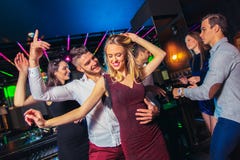 Friends partying in a nightclub royalty free stock image Friends partying in a nightclub royalty free stock image