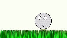 Frightened golf ball