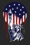 Frihetm?lning f?r den Amerika sj?lvst?ndighetsdagen vektor illustrationer Frihetm?lning f?r den Amerika sj?lvst?ndighetsdagen vektor illustrationer