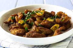 Friut pork in the plate royalty free stock photo Friut pork in the plate royalty free stock photo
