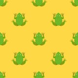 Frogs pattern on yellow background. stock illustration Frogs pattern on yellow background. stock illustration