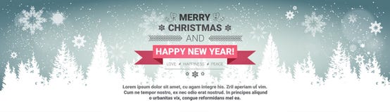 Frohe Weihnacht-und guten Rutsch ins Neue Jahr-Konzept-Winterurlaub-Gruß-Karte über transparentem Forest Background lizenzfreie abbildung Frohe Weihnacht-und guten Rutsch ins Neue Jahr-Konzept-Winterurlaub-Gruß-Karte über transparentem Forest Background lizenzfreie abbildung