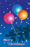 Frohe Weihnachten - Fliegenbälle lizenzfreie abbildung Frohe Weihnachten - Fliegenbälle lizenzfreie abbildung