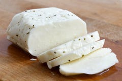 Fromage de Halloumi Photo libre de droits Fromage de Halloumi Photo libre de droits