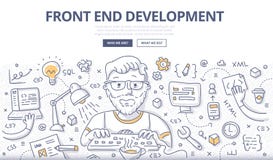 Front End Development Doodle Concept royalty free illustration Front End Development Doodle Concept royalty free illustration