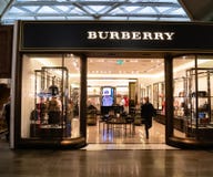 Front Facade Of Burberry Store At 