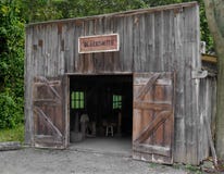 Front Of An Old Blacksmith Shop Stock Photo