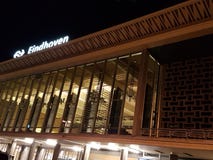 Front station Eindhoven by night royalty free stock photos Front station Eindhoven by night royalty free stock photos