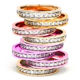 Front view on a stack of multi colored diamond rings royalty free illustration Front view on a stack of multi colored diamond rings royalty free illustration