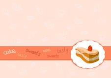 Frontera con la torta y los dulces libre illustration Frontera con la torta y los dulces libre illustration