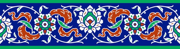 Frontière florale pour votre conception Ornement sans couture d'ï de ¿ de tabouret turc traditionnel de ½ Iznik illustration stock Frontière florale pour votre conception Ornement sans couture d'ï de ¿ de tabouret turc traditionnel de ½ Iznik illustration stock