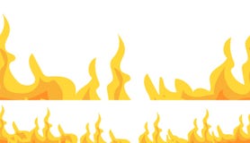 Frontière sans couture du feu, bannière D'isolement sur le fond blanc Illustration de vecteur illustration stock Frontière sans couture du feu, bannière D'isolement sur le fond blanc Illustration de vecteur illustration stock
