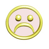 Frowny Face Button Royalty Free Stock Photo