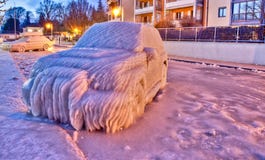 Frozen Car Royalty Free Stock Photography Frozen Car Royalty Free Stock Photography