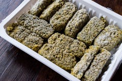 Frozen Falafel in plastic package stock photo Frozen Falafel in plastic package stock photo