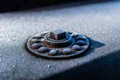 A frozen over frosty rivet stock photos A frozen over frosty rivet stock photos
