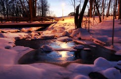 Frozen river in Helsinki stock photography Frozen river in Helsinki stock photography