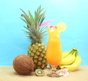 Fruit And Tropical Drink Stock Photo