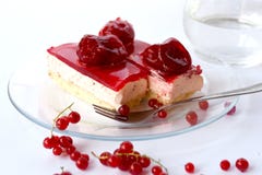Fruit Cake With Strawberry Stock Images