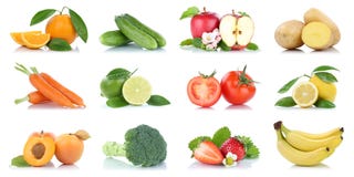 Fruit many fruits and vegetables collection isolated apple oranges banana tomatoes colors stock photos Fruit many fruits and vegetables collection isolated apple oranges banana tomatoes colors stock photos