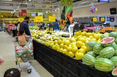 Fruit Section At Hyperstar Supermarket Royalty Free Stock Photography Fruit Section At Hyperstar Supermarket Royalty Free Stock Photography