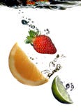 Fruit slices water