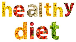 Fruits And Vegetables Diet Word