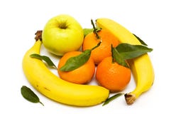 Fruits With Leaves Royalty Free Stock Photo Fruits With Leaves Royalty Free Stock Photo