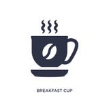 frukostkoppsymbol på vit bakgrund Enkel beståndsdelillustration från bistro- och restaurangbegrepp royaltyfri illustrationer frukostkoppsymbol på vit bakgrund Enkel beståndsdelillustration från bistro- och restaurangbegrepp royaltyfri illustrationer