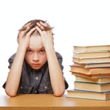 Frustrated Child With Learning Difficulties Royalty Free Stock Photography