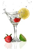 Frutta e vetro di Martini fotografie stock Frutta e vetro di Martini fotografie stock