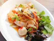 Frutti di mare della cozza dell'insalata Immagini Stock Libere da Diritti Frutti di mare della cozza dell'insalata Immagini Stock Libere da Diritti