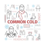 Frío común Temporada de gripe Síntomas, tratamiento Línea iconos fijados Muestras del vector para los gráficos del web ilustración del vector Frío común Temporada de gripe Síntomas, tratamiento Línea iconos fijados Muestras del vector para los gráficos del web ilustración del vector