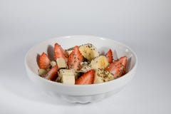 Frühstück mit Hafern, Erdbeere und Banane stockfotografie Frühstück mit Hafern, Erdbeere und Banane stockfotografie