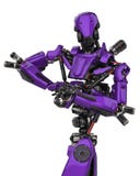Fuco eccellente del robot porpora mega in un fondo bianco royalty illustrazione gratis Fuco eccellente del robot porpora mega in un fondo bianco royalty illustrazione gratis