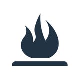 Fuego sobre la línea vector del icono aislado en el fondo blanco, fuego sobre la línea muestra libre illustration Fuego sobre la línea vector del icono aislado en el fondo blanco, fuego sobre la línea muestra libre illustration