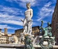 Fuente de Florencia de Neptuno imagenes de archivo Fuente de Florencia de Neptuno imagenes de archivo