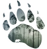  Fuga do urso ilustração royalty free