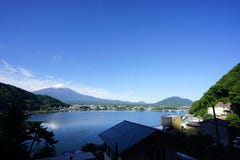 Fuji Mountain at lake Kawaguchi, Japan stock photography Fuji Mountain at lake Kawaguchi, Japan stock photography