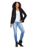 Full length of an attractive african american woman smiling stock photography Full length of an attractive african american woman smiling stock photography