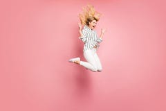 Full Length Body Size Turned Photo Of Overjoyed Rejoicing Girlfriend Throwing Her Hair Up Blown With Win Wearing Pants Royalty Free Stock Image Full Length Body Size Turned Photo Of Overjoyed Rejoicing Girlfriend Throwing Her Hair Up Blown With Win Wearing Pants Royalty Free Stock Image
