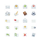 Full set of coloured mail icons