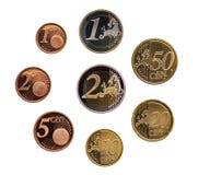 Full set of euro coins europe germany isolated on whtie background stock photo Full set of euro coins europe germany isolated on whtie background stock photo
