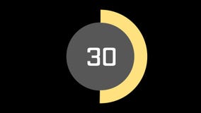 60 second workout timer countdown clock stopwatch in the style of Pamela Reif