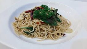 Delicious spaghetti royalty free stock photography Delicious spaghetti royalty free stock photography