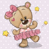 Fumetto sveglio Teddy Bear Ballerina illustrazione vettoriale Fumetto sveglio Teddy Bear Ballerina illustrazione vettoriale