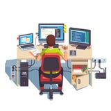  Funcionamento do programador profissional ilustração stock