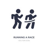 funcionar con un icono de la raza en el fondo blanco Ejemplo simple del elemento del concepto de los deportes libre illustration funcionar con un icono de la raza en el fondo blanco Ejemplo simple del elemento del concepto de los deportes libre illustration