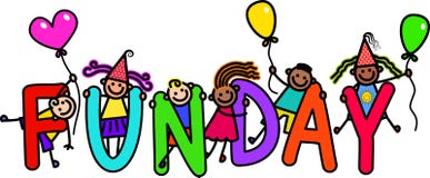 Funday Cartoon Text Clipart Stock Illustration - Illustration of