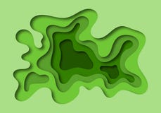 fundo abstrato da onda 3d verde Conceito de projeto do corte do papel ilustração do vetor fundo abstrato da onda 3d verde Conceito de projeto do corte do papel ilustração do vetor